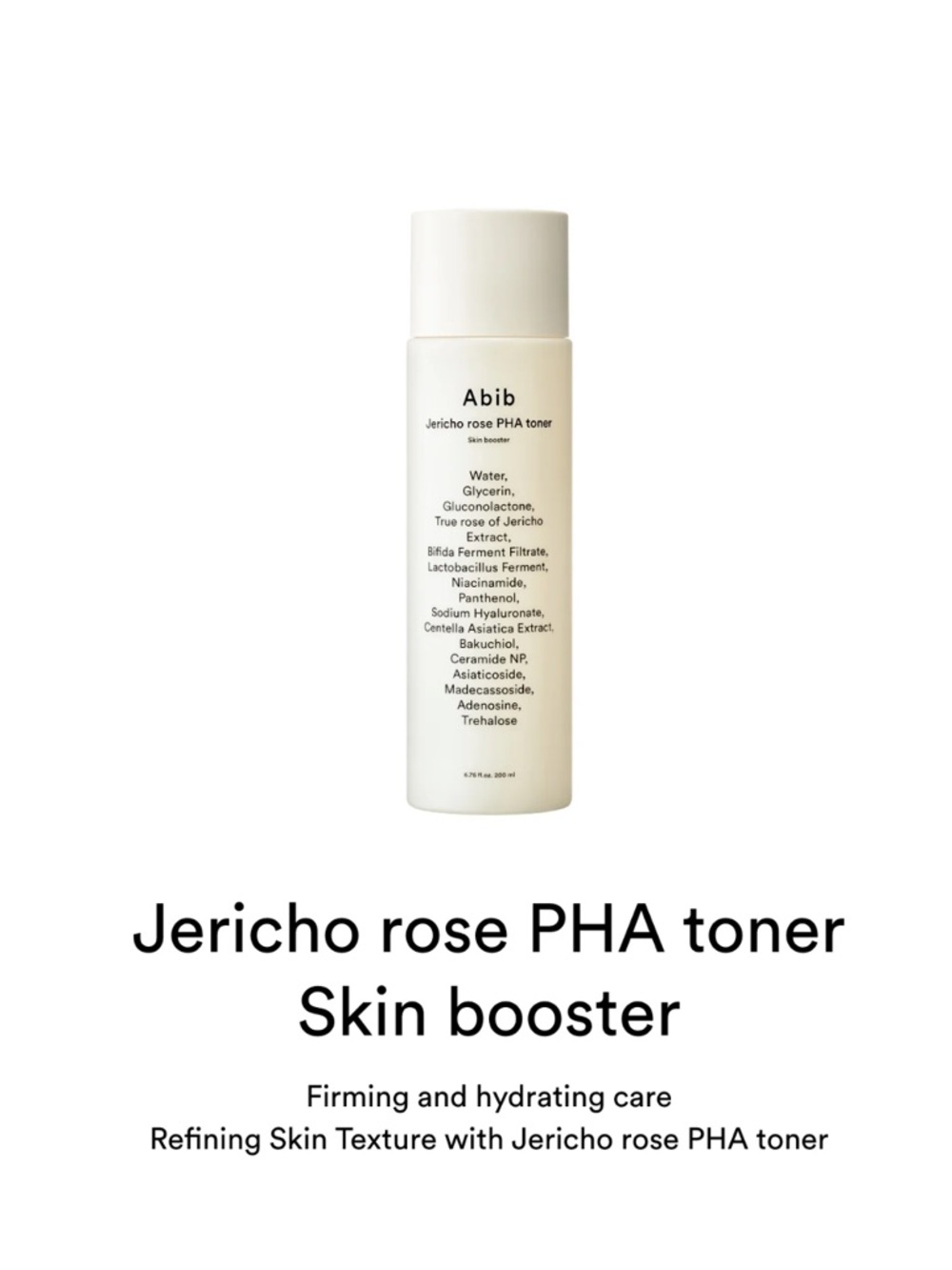 Abib Jericho rose PHA toner Skin booster